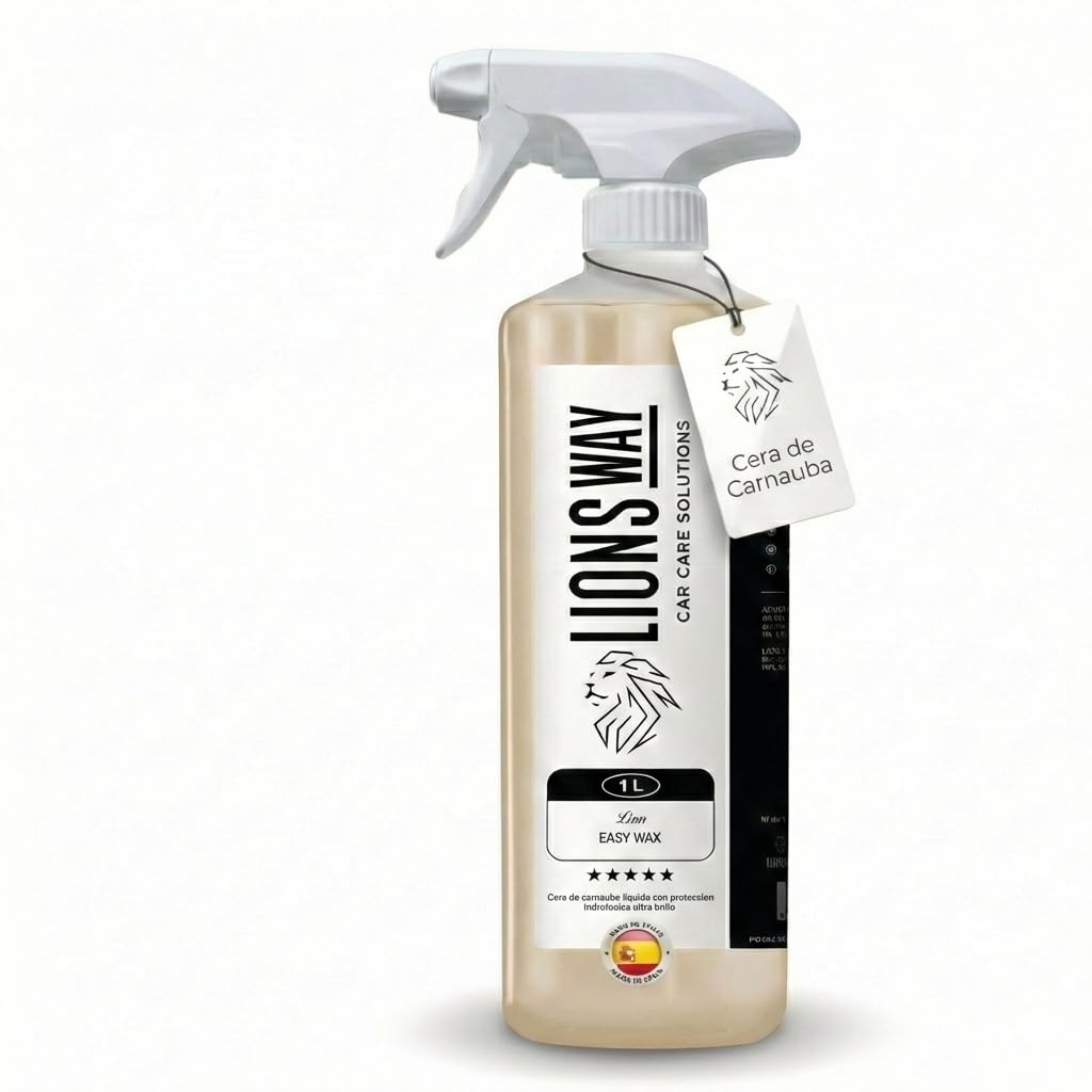 LionsWay Professional Auto Fabric Cleaner - Active Foam Anti-Stains and Odours - Seats, Carpets, Leather - With Brush - Fresh Scent - 500ml