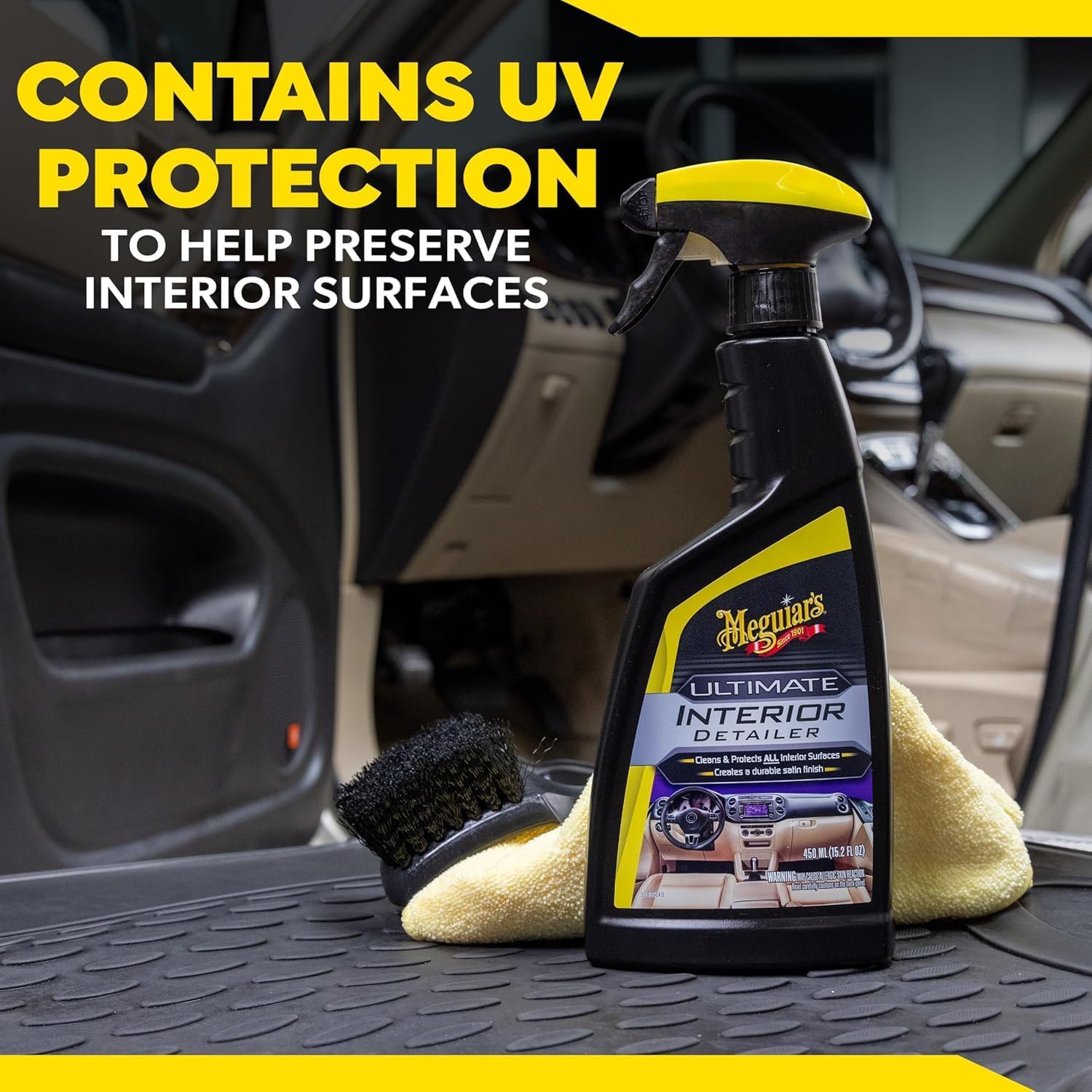 Meguiar's G13616F Flash Shine Interior - 473ml - Cleans and Protects Interior Surfaces of Cars