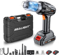 SEALIGHT Aspirateur Voiture sans Fil, 35000PA Aspirateur a Main avec 2er Batteries Rechargeables, Moteur sans Balai, Mini Aspirateur pour Voiture Cuisine Maison des Poils d'animaux