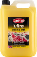 CarPlan Ultra Wash and Wax 5L | pH Neutral Car Shampoo - Cleans, Protects and Shines without Streaks | Removes Dirt and Road Residues