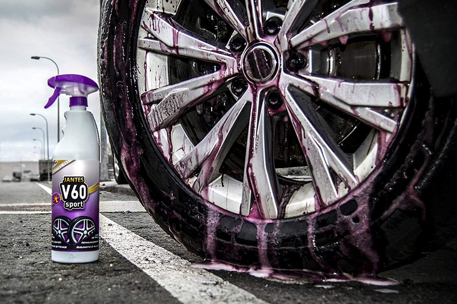 Sisbrill V60 Sport Wheel Cleaner - Neutral and Safe - Gecko Spray Edition - 1 Litre - 1000 ml