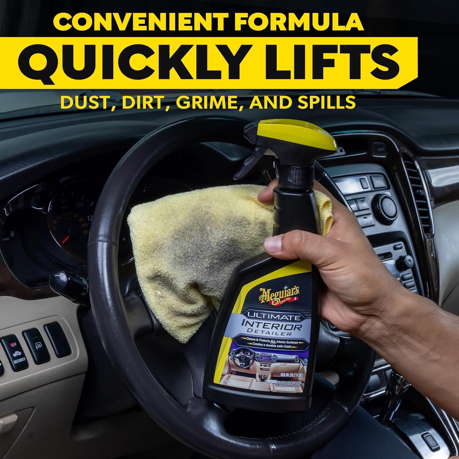 Meguiar's G13616F Flash Shine Interior - 473ml - Cleans and Protects Interior Surfaces of Cars