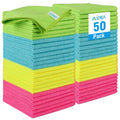AIDEA 50 Pack Premium Microfiber Cleaning Cloths, Lint-Free, Scratch-Resistant, Absorbent Cleaning Cloths for Cars, SUV, Trucks, Boats, 30x30cm