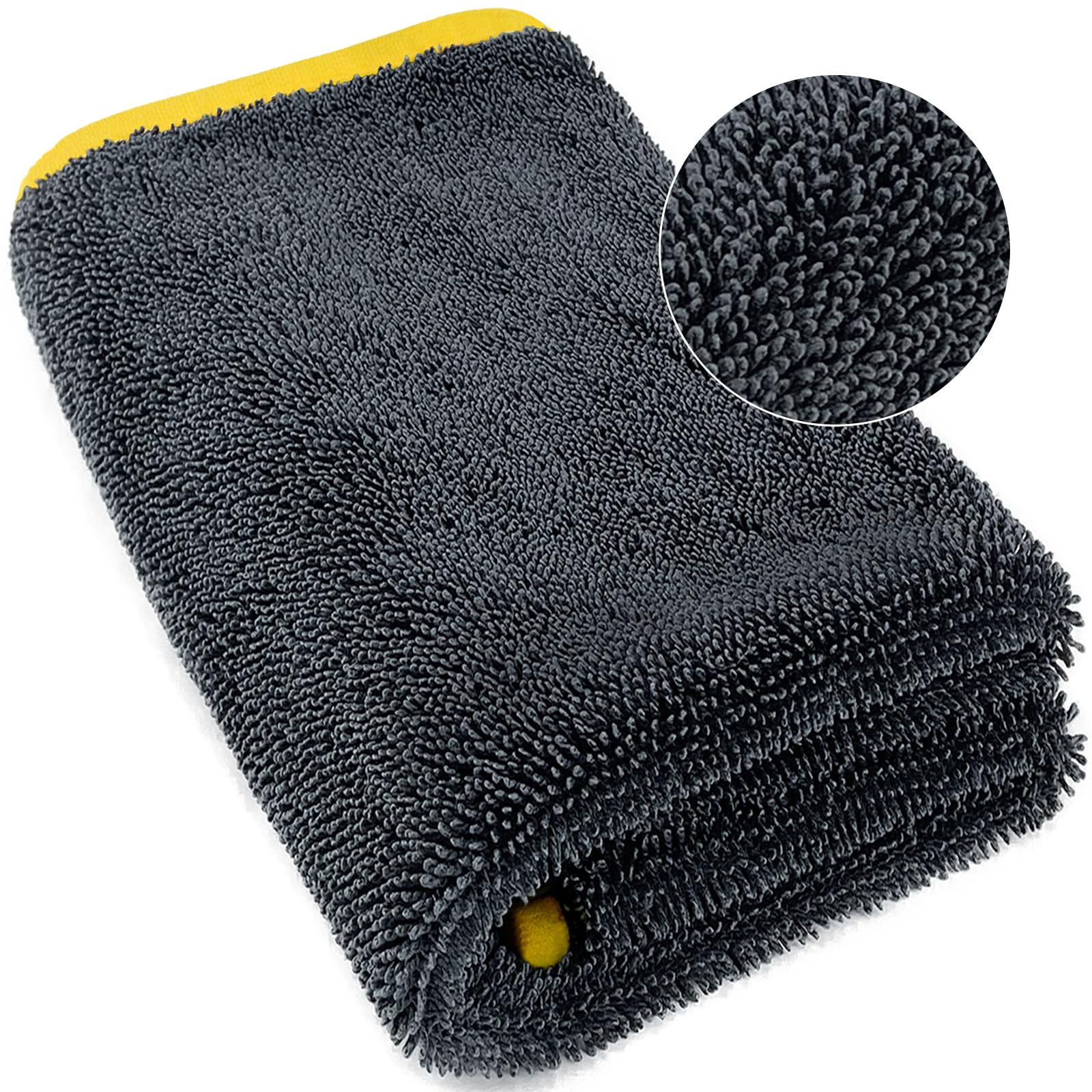 Airlab 4 x Microfibre Car Drying Cloths, 800 g/m², 40 x 40 cm, Super Absorbent, Scratch-Resistant, Detailed Polishing for Car, Motorcycle, Bathroom Glass, Professional Maintenance Wipes
