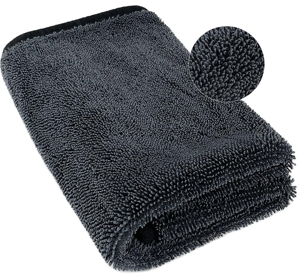 Airlab 4 x Microfibre Car Drying Cloths, 800 g/m², 40 x 40 cm, Super Absorbent, Scratch-Resistant, Detailed Polishing for Car, Motorcycle, Bathroom Glass, Professional Maintenance Wipes