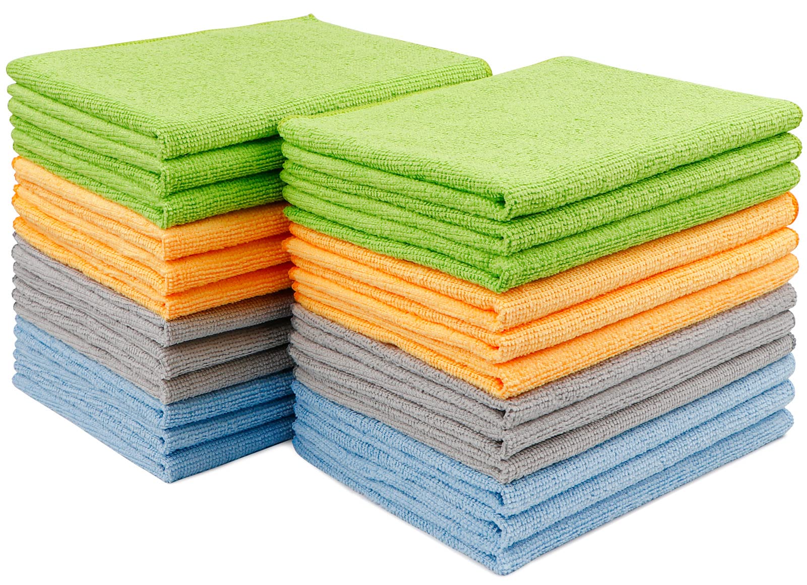AIDEA 50 Pack Premium Microfiber Cleaning Cloths, Lint-Free, Scratch-Resistant, Absorbent Cleaning Cloths for Cars, SUV, Trucks, Boats, 30x30cm