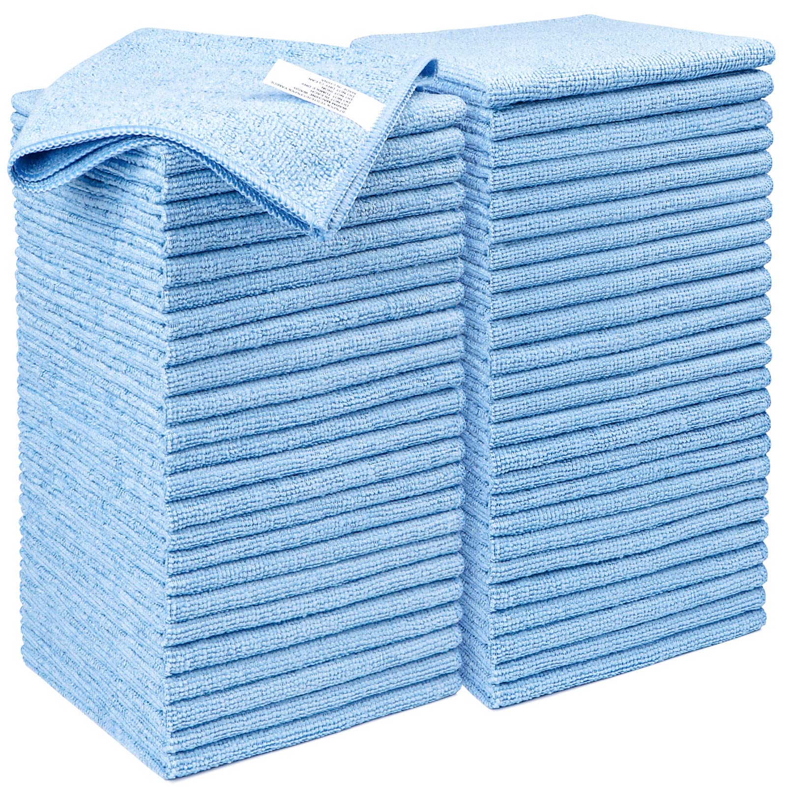 AIDEA 50 Pack Premium Microfiber Cleaning Cloths, Lint-Free, Scratch-Resistant, Absorbent Cleaning Cloths for Cars, SUV, Trucks, Boats, 30x30cm