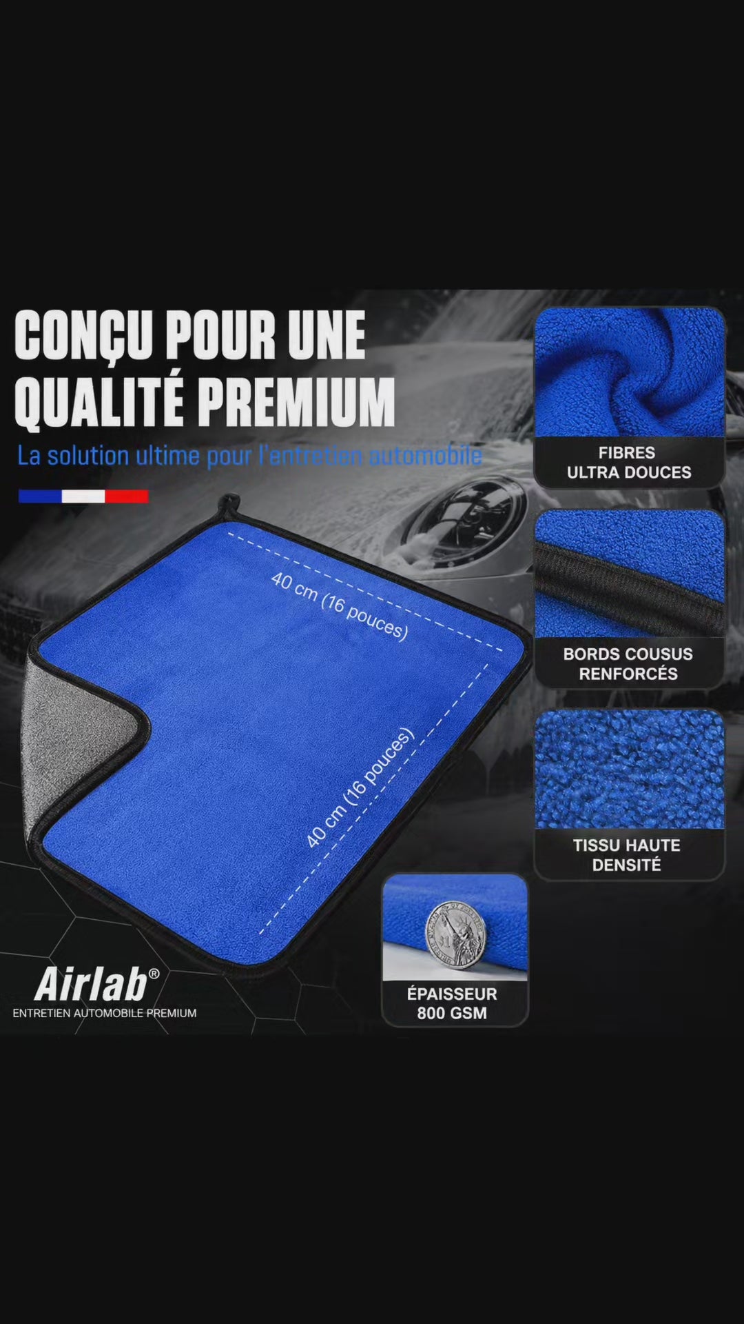 Chiffons Microfibres Premium